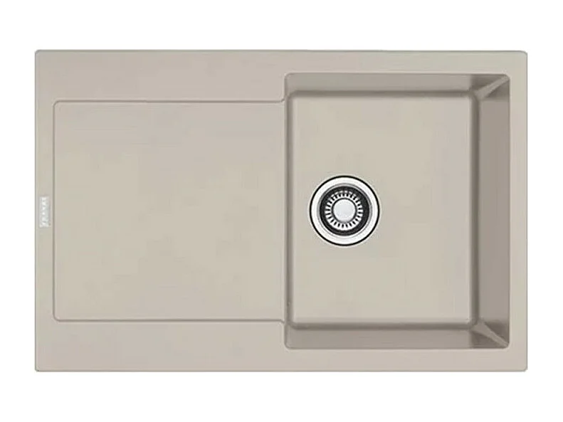 Evier à encastrer 1 bac FRANKE Maris Fragranit avec vidage manuel 78 x 50 cm Café crème
