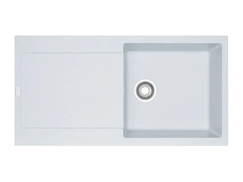 Evier à encastrer 1 bac FRANKE Maris Fragranit avec vidage manuel 97 x 50 cm Blanc artic