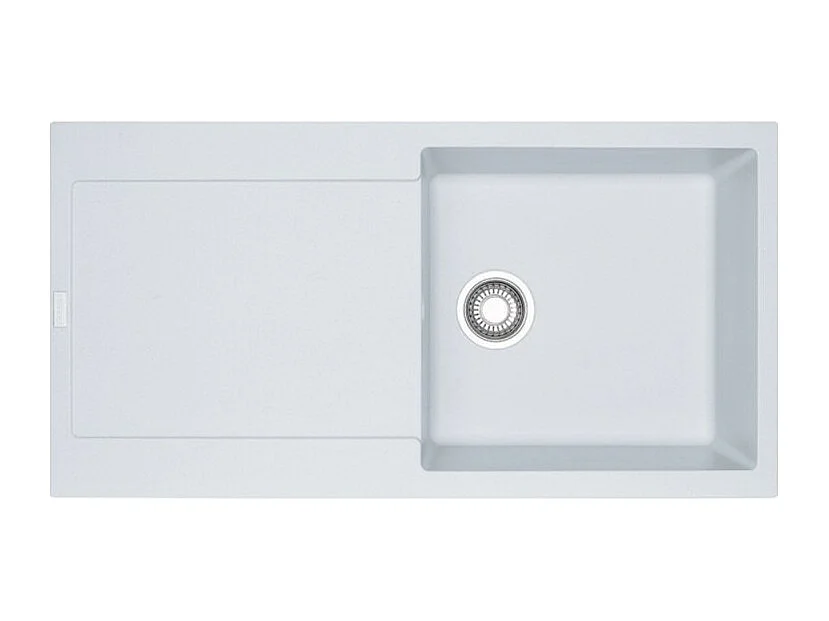 Evier à encastrer 1 bac FRANKE Maris Fragranit avec vidage manuel 97 x 50 cm Blanc artic