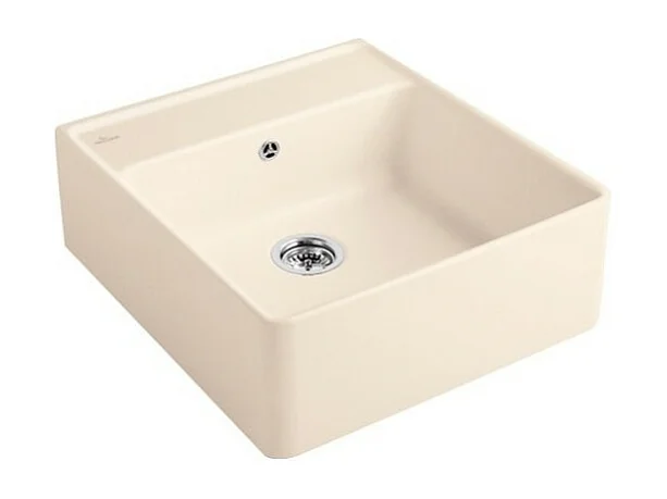 Evier timbre office VILLEROY ET BOCH Tradition Ivory CeramicPlus avec vidage manuel