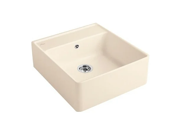 Evier timbre office VILLEROY ET BOCH Tradition Ivory CeramicPlus avec vidage manuel