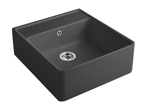 Evier timbre office VILLEROY ET BOCH Tradition Graphite CeramicPlus avec vidage manuel