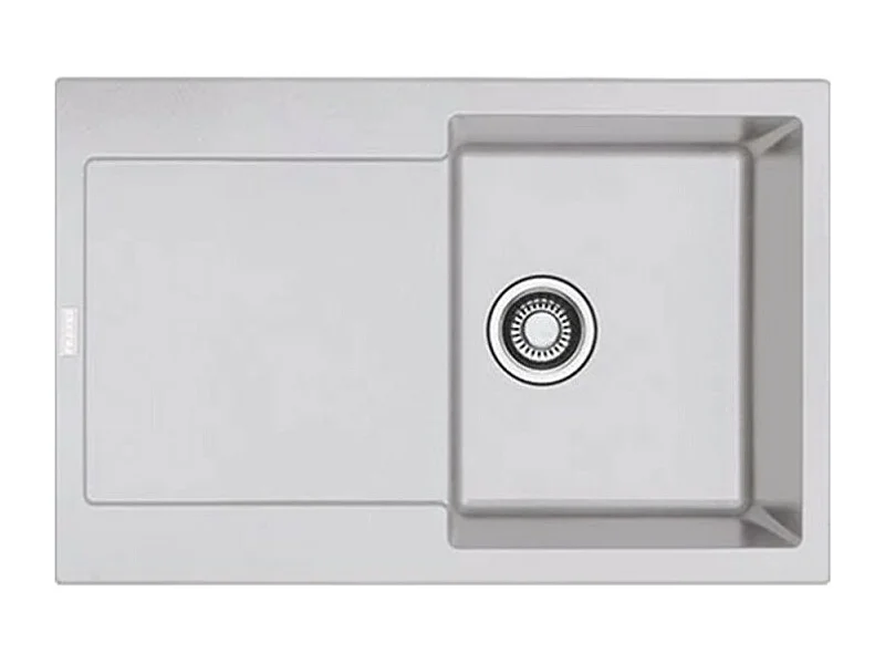 Evier à encastrer 1 bac FRANKE Maris Fragranit avec vidage manuel 78 x 50 cm Platinium