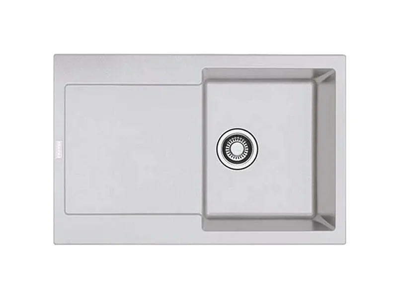 Evier à encastrer 1 bac FRANKE Maris Fragranit avec vidage manuel 78 x 50 cm Platinium