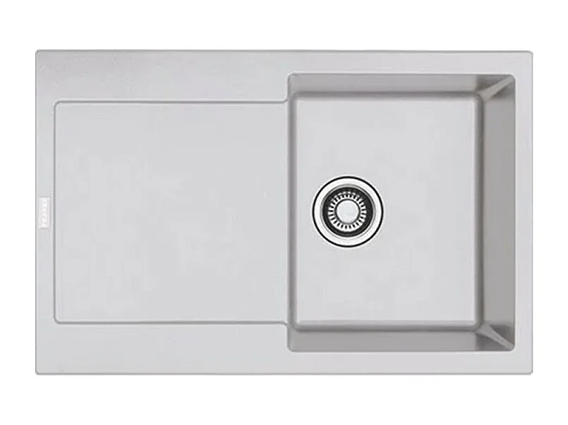 Evier à encastrer 1 bac FRANKE Maris Fragranit avec vidage manuel 78 x 50 cm Platinium