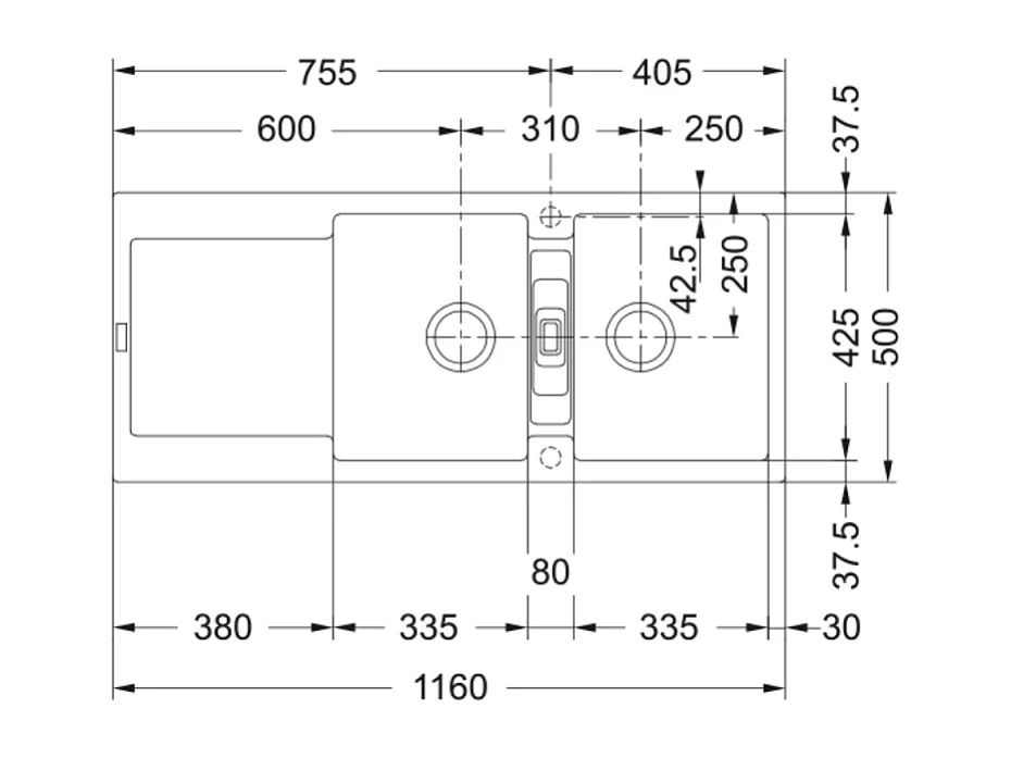 Evier à encastrer 2 bacs FRANKE Maris Fragranit avec vidage manuel Blanc artic