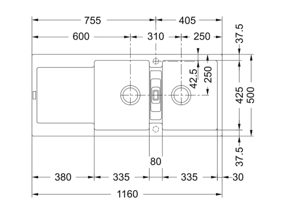 Evier à encastrer 2 bacs FRANKE Maris Fragranit avec vidage manuel Blanc artic