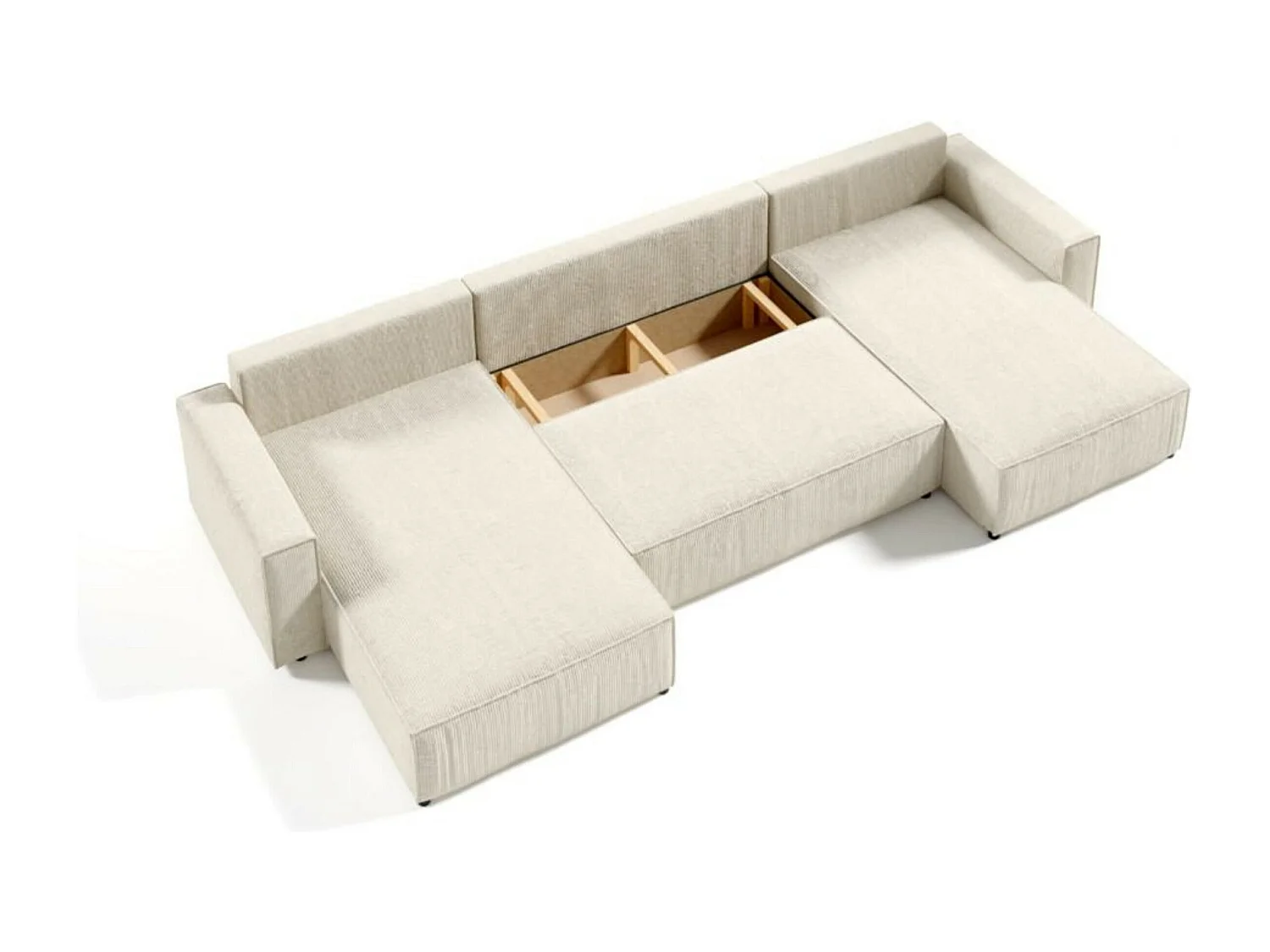 Canapé d'angle convertible MILLE U Braun