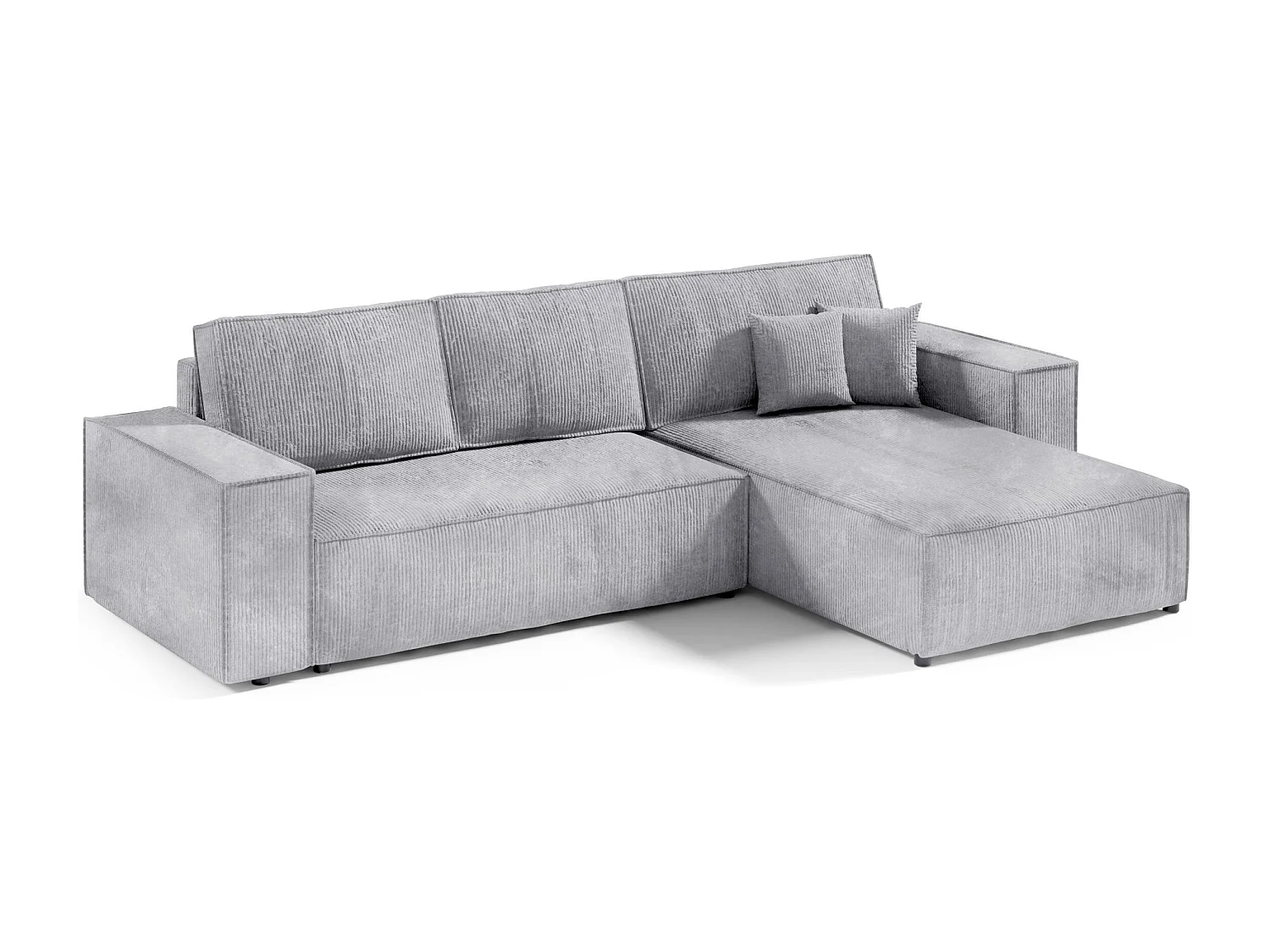 Canapé d'angle convertible MILLE L Gris