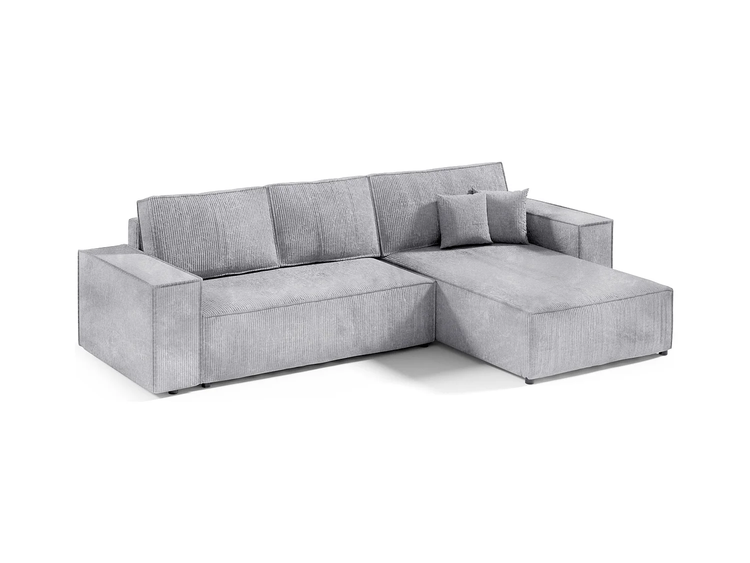 Canapé d'angle convertible MILLE L Gris