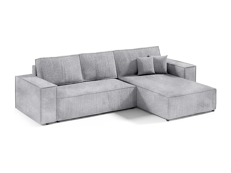 Canapé d'angle convertible MILLE L Gris