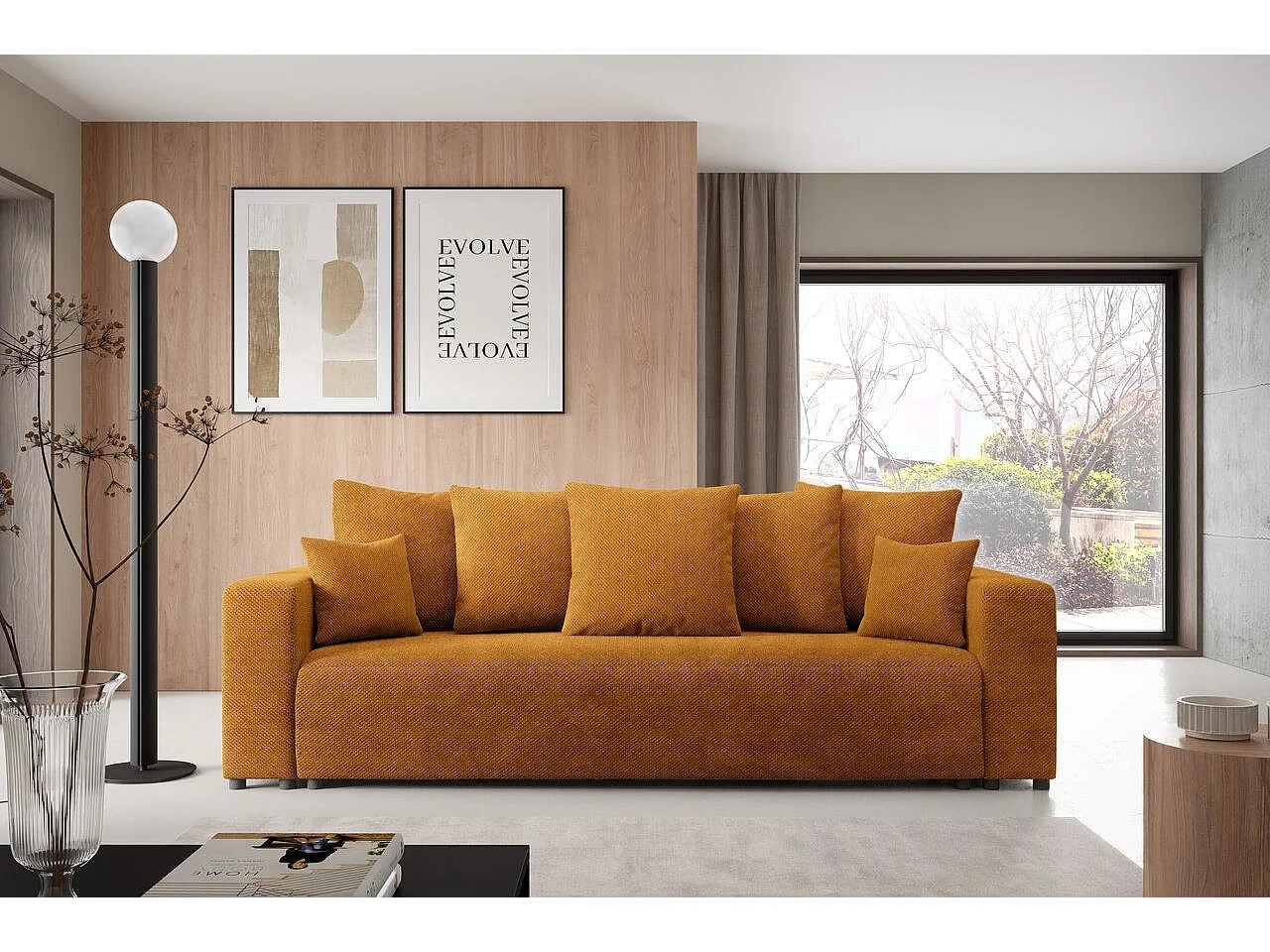 Canapé convertible  EVORA Jaune