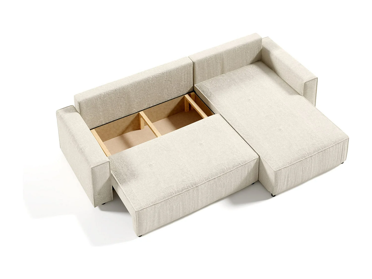 Canapé d'angle convertible MILLE L Beige