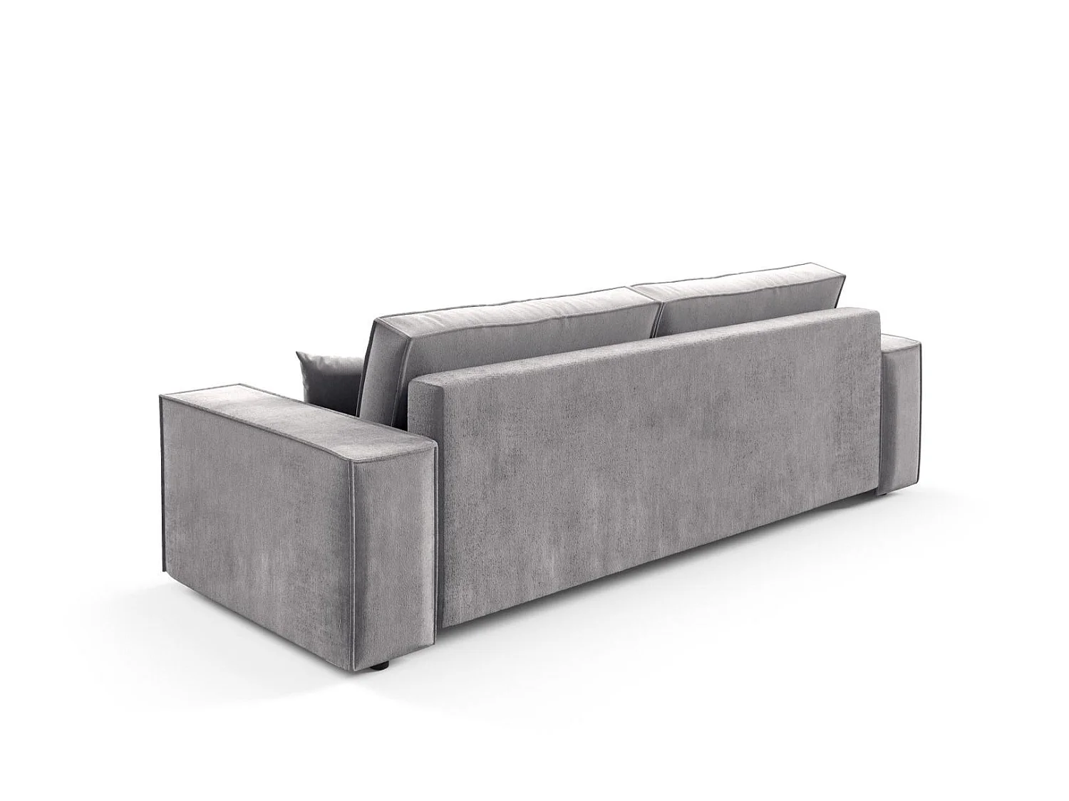 Canapé convertible 4 places en tissu gris MILLE