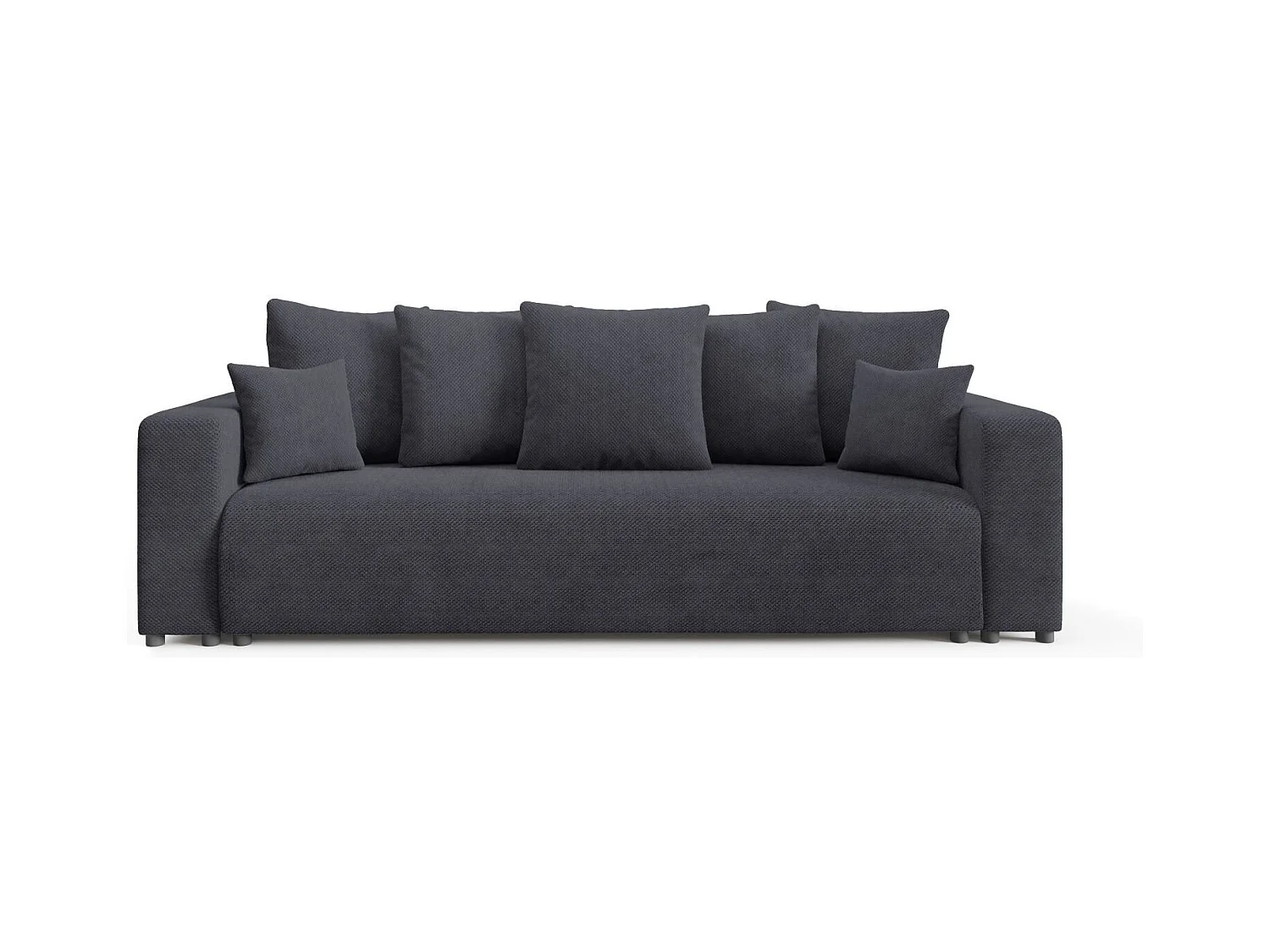 Schlafsofa mit Bettkasten EVORA Schwarz