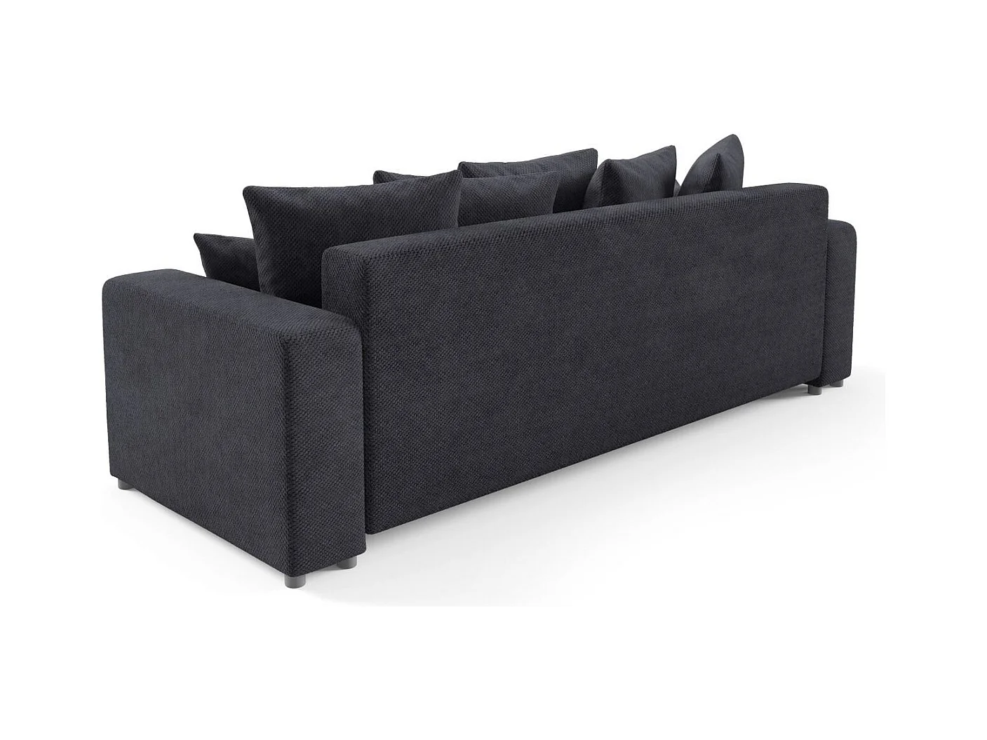 Schlafsofa mit Bettkasten EVORA Schwarz