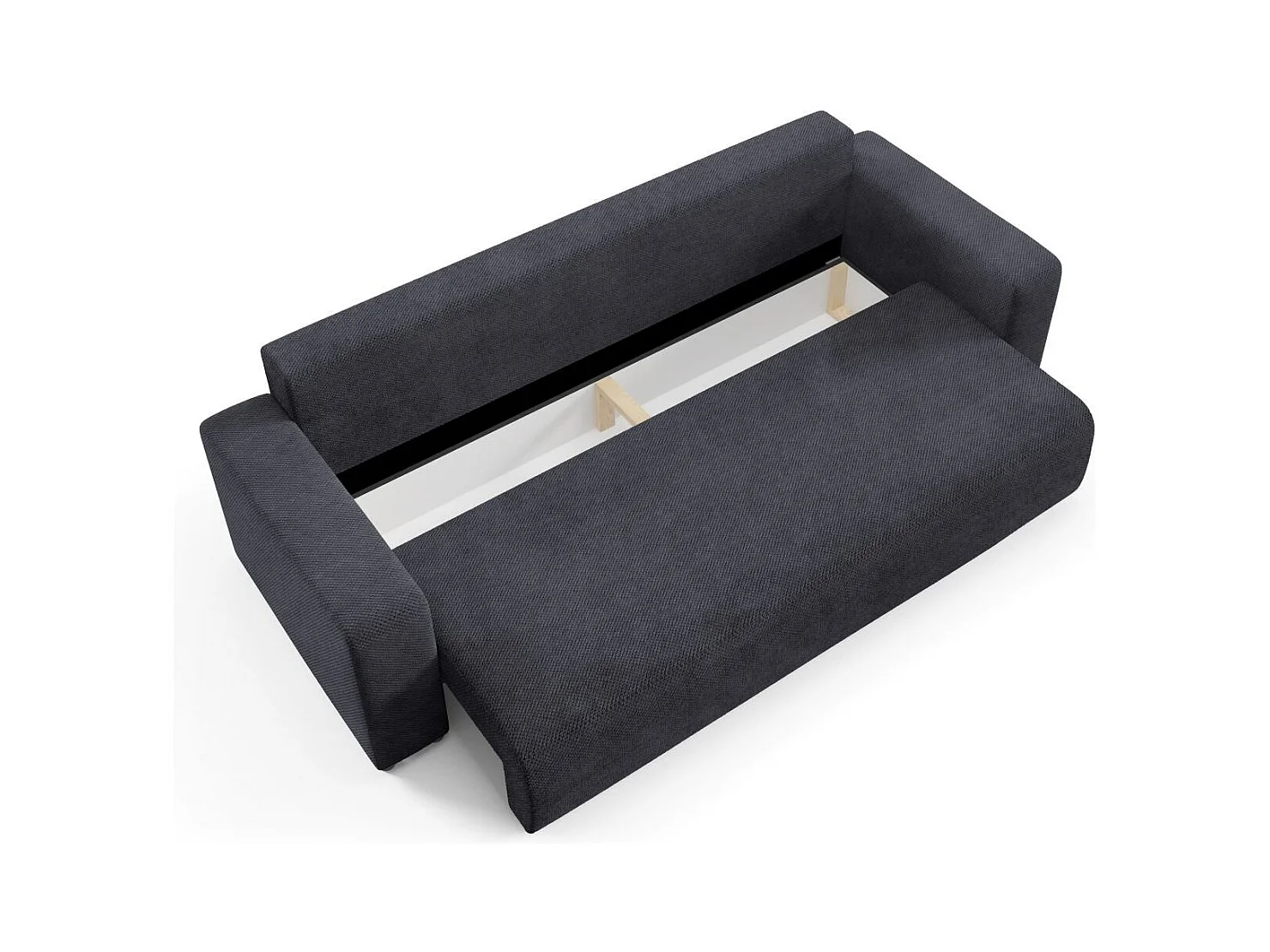 Schlafsofa mit Bettkasten EVORA Schwarz