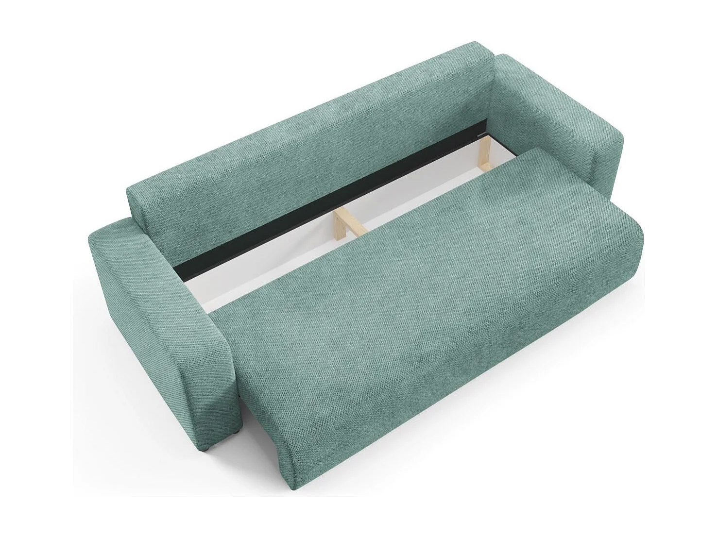 Schlafsofa mit Bettkasten EVORA Türkis