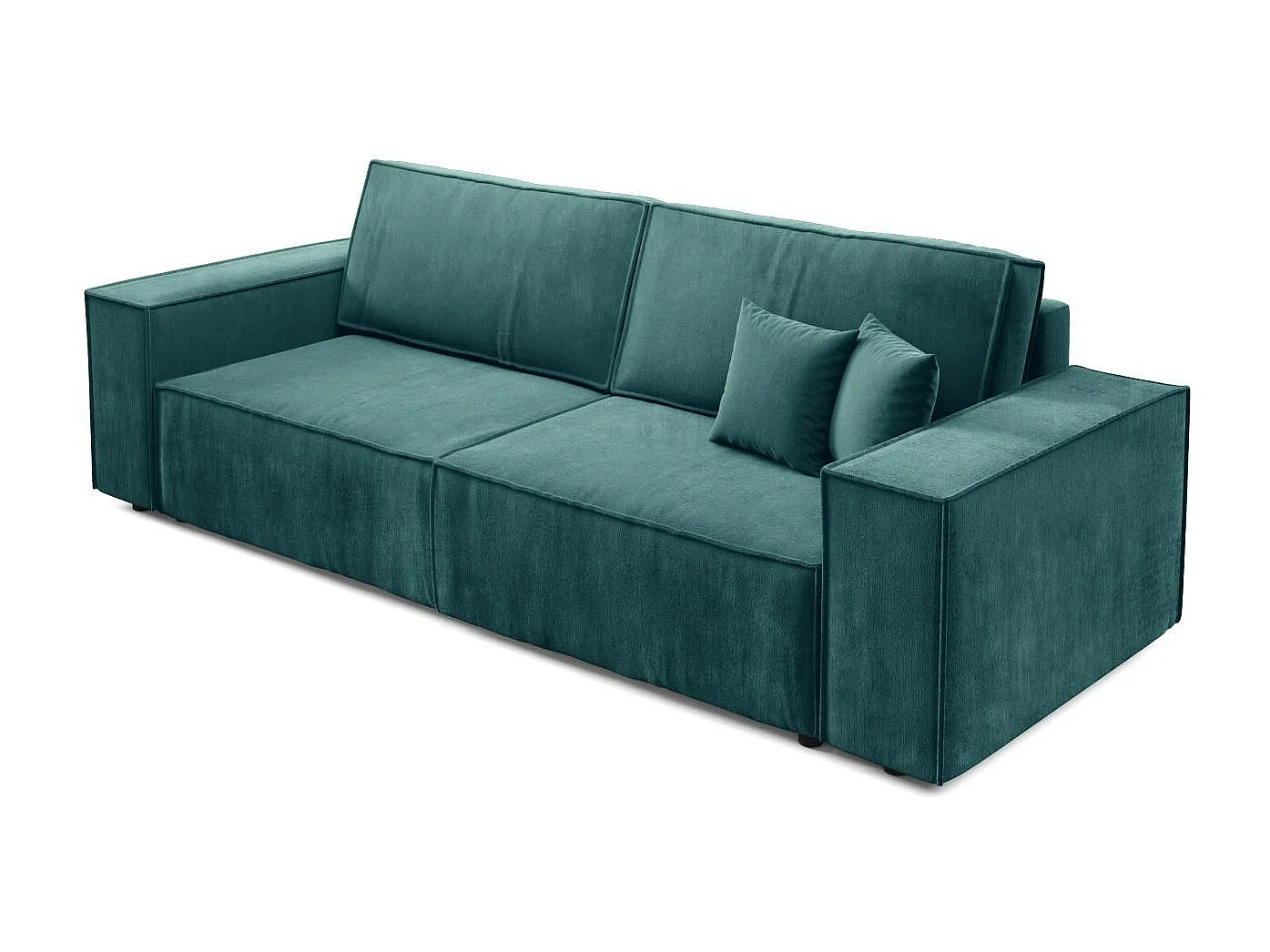 Schlafsofa mit Bettkasten MILLE Mini Türkis