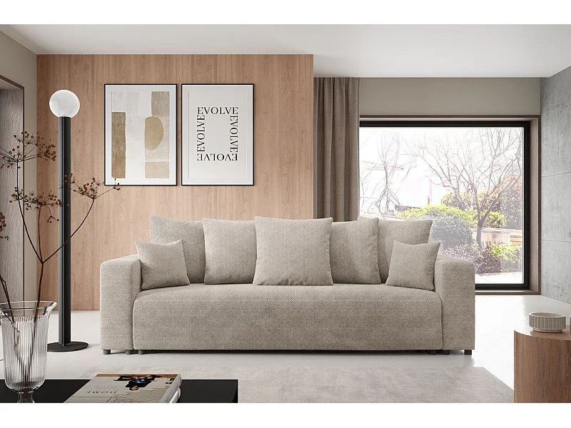 Schlafsofa mit Bettkasten EVORA Beige