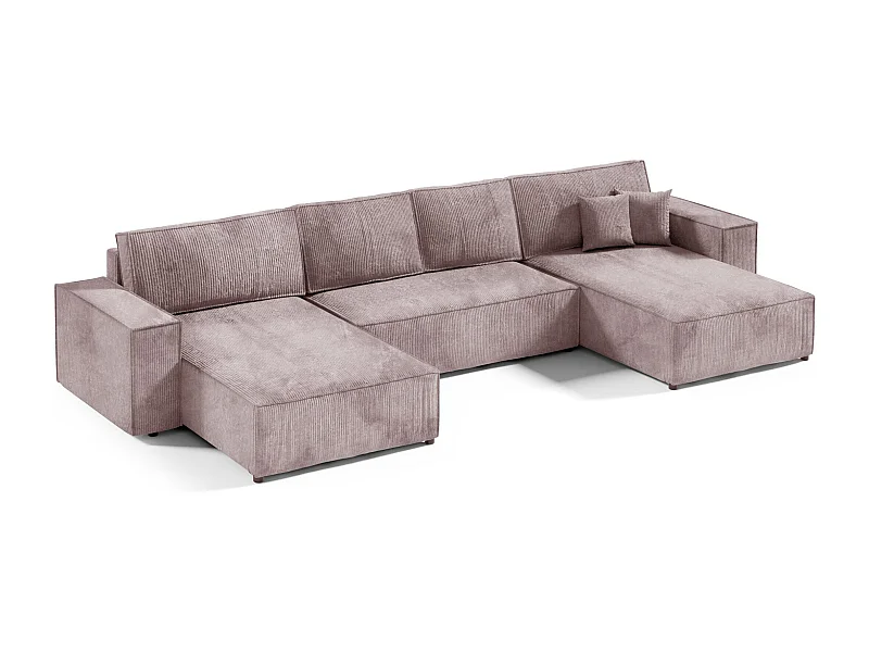Ecksofa mit Schlaffunktion MILLE U Rose