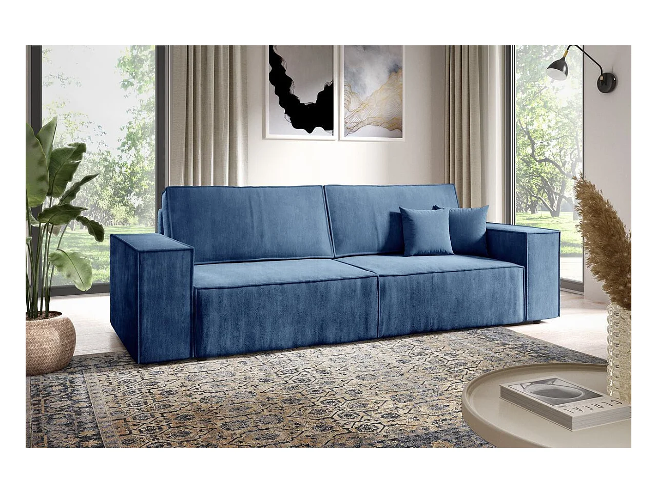 Slaapbank met opbergruimte MILLE Mini Blauw