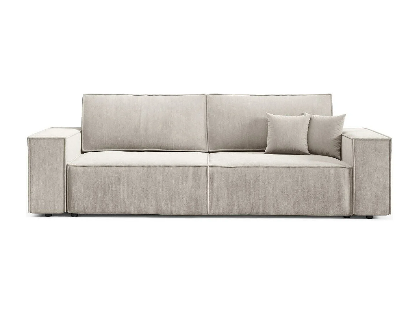 Schlafsofa mit Bettkasten MILLE Mini Cremig