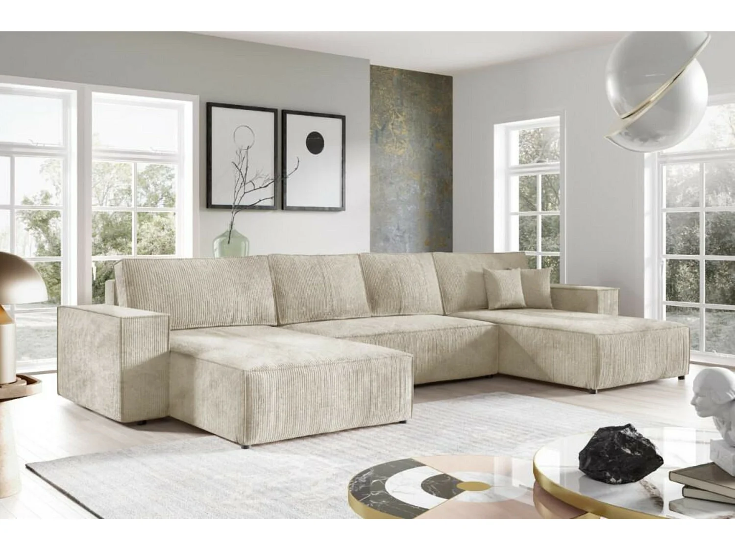 Ecksofa mit Schlaffunktion MILLE U Orange