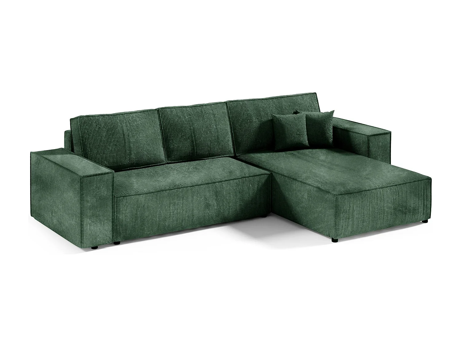 Canapé d'angle convertible MILLE L Verte