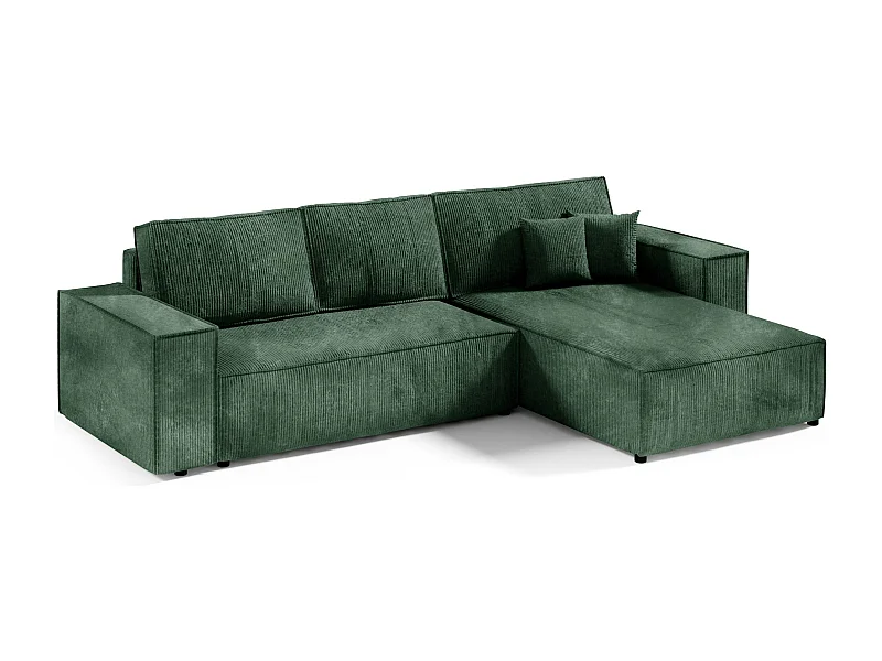 Canapé d'angle convertible MILLE L Verte