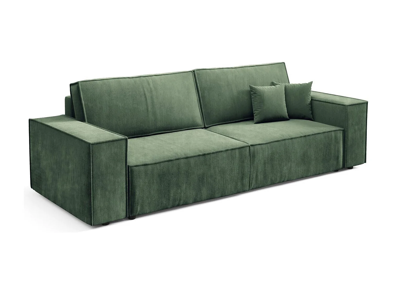 Schlafsofa mit Bettkasten MILLE Mini Grün