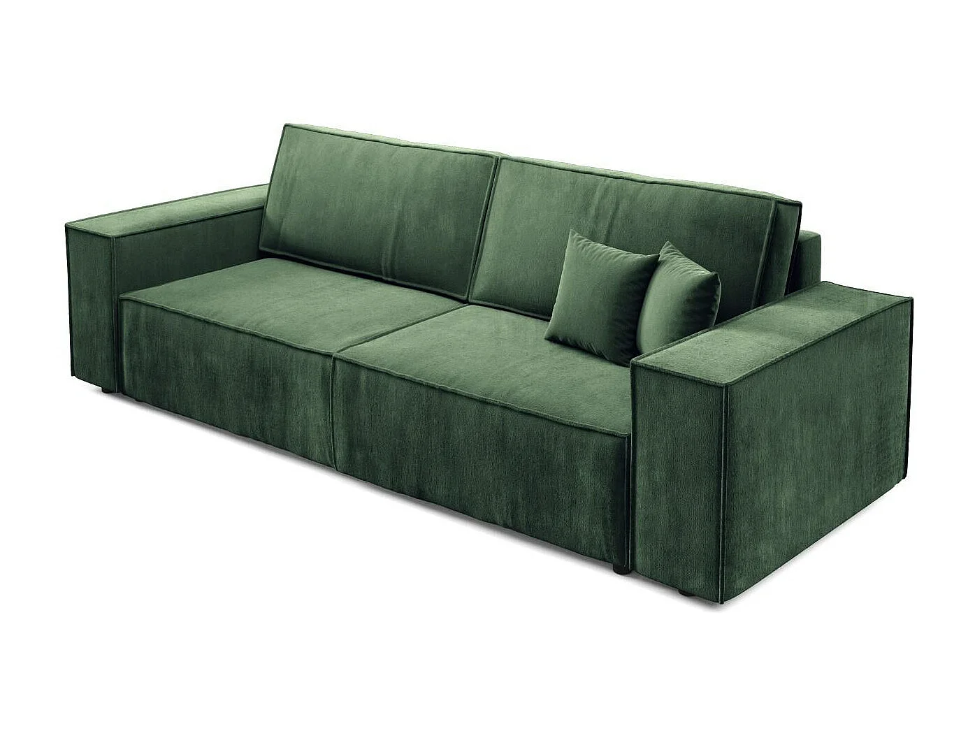 Schlafsofa mit Bettkasten MILLE Mini Grün