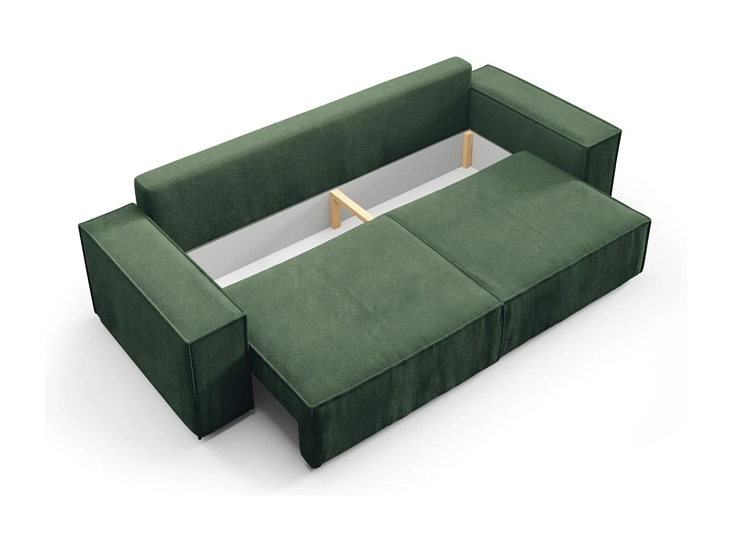 Schlafsofa mit Bettkasten MILLE Mini Grün
