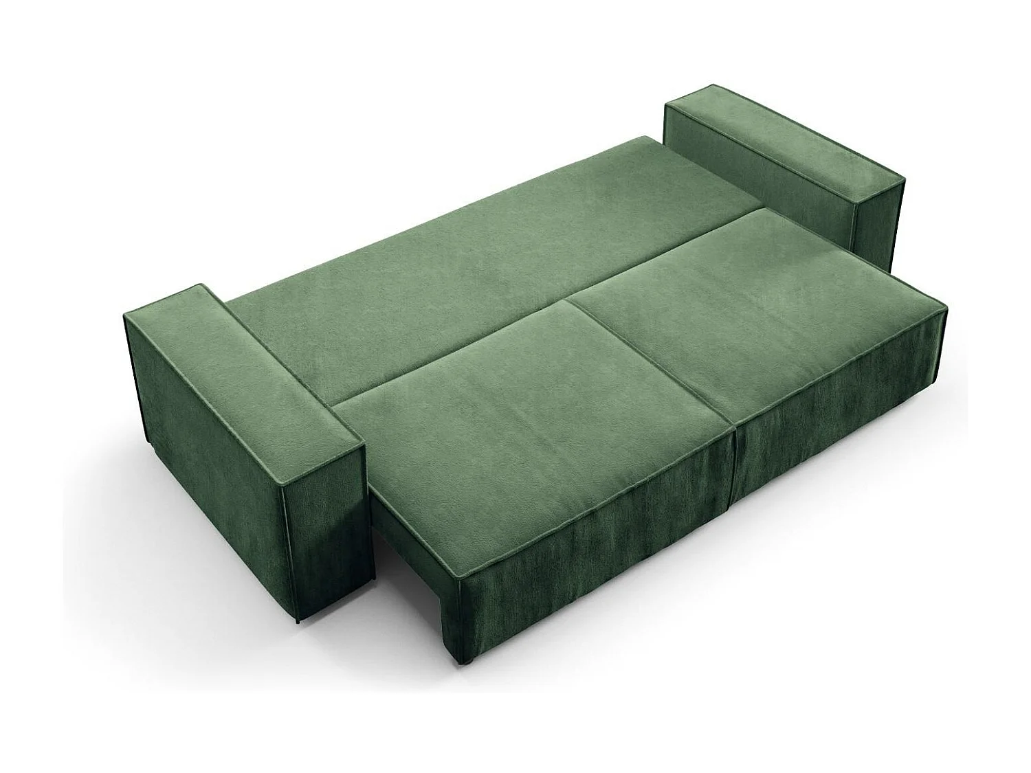 Schlafsofa mit Bettkasten MILLE Mini Grün