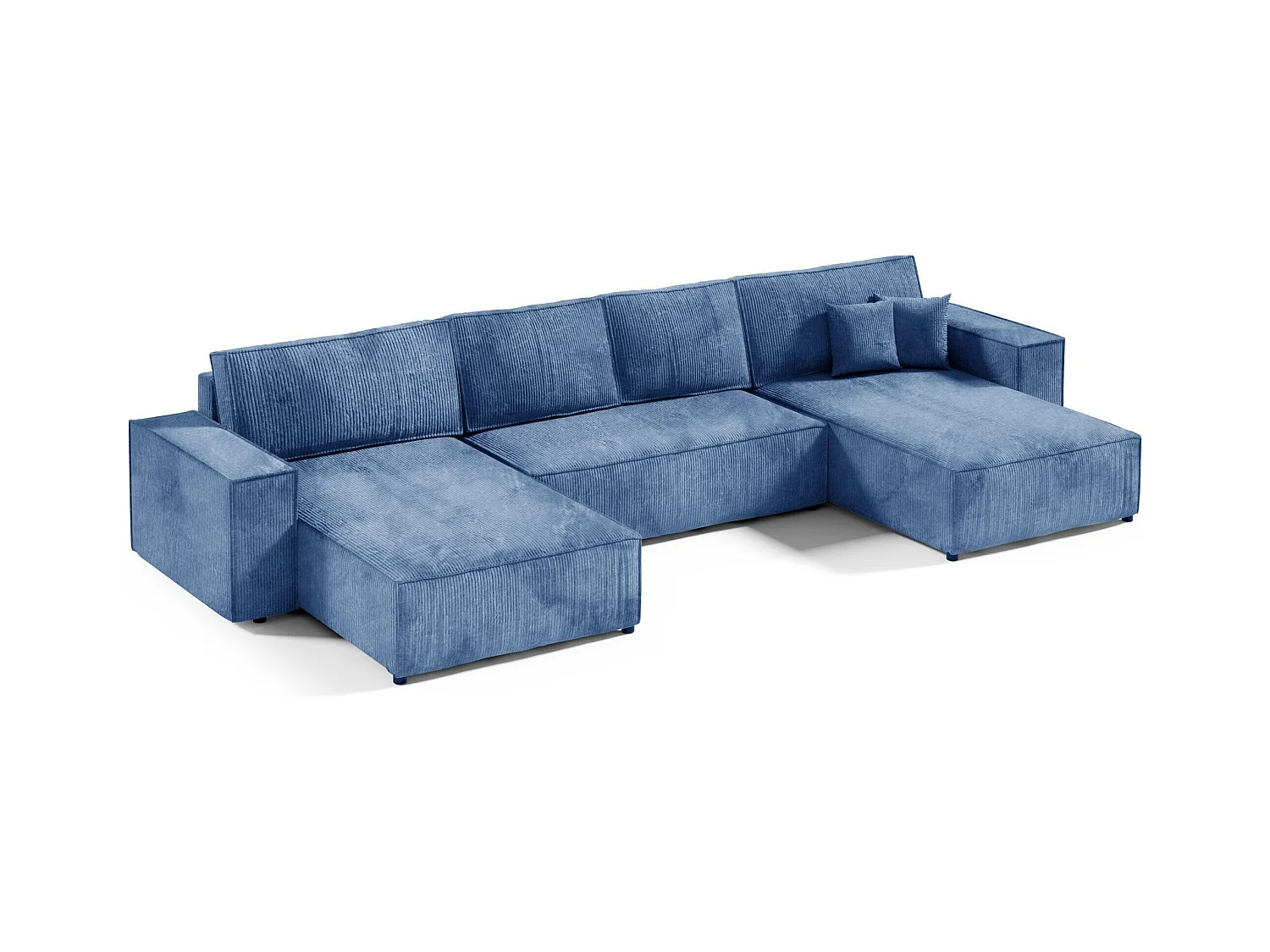 Hoekbankbed MILLE U Blauw