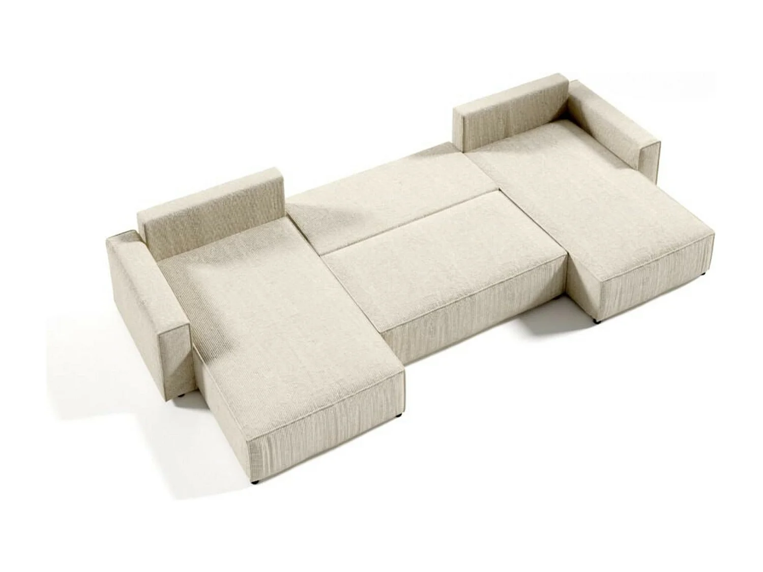 Canapé d'angle convertible MILLE U Gris