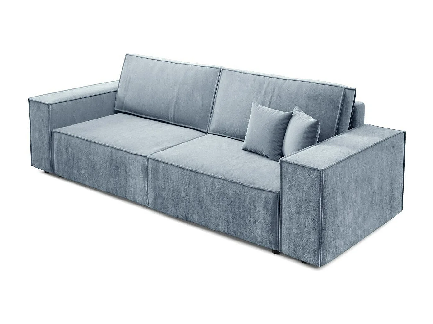 Schlafsofa mit Bettkasten MILLE Mini Himmelblau