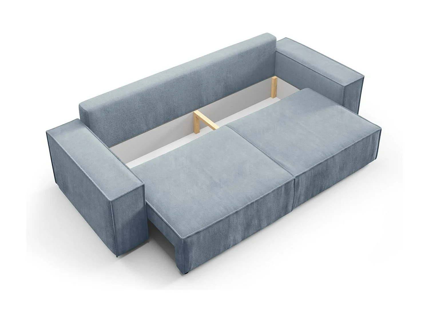 Schlafsofa mit Bettkasten MILLE Mini Himmelblau