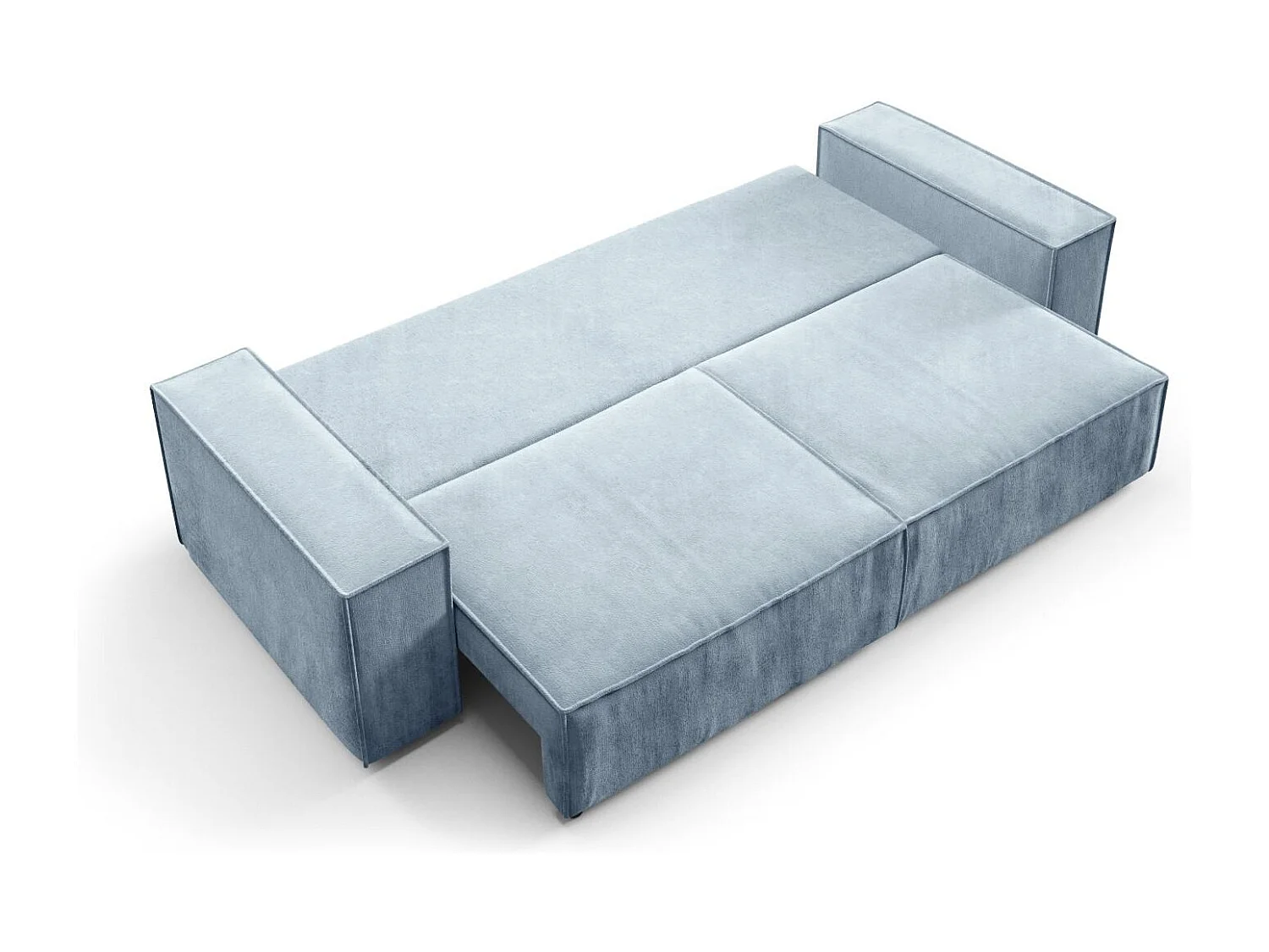 Schlafsofa mit Bettkasten MILLE Mini Himmelblau
