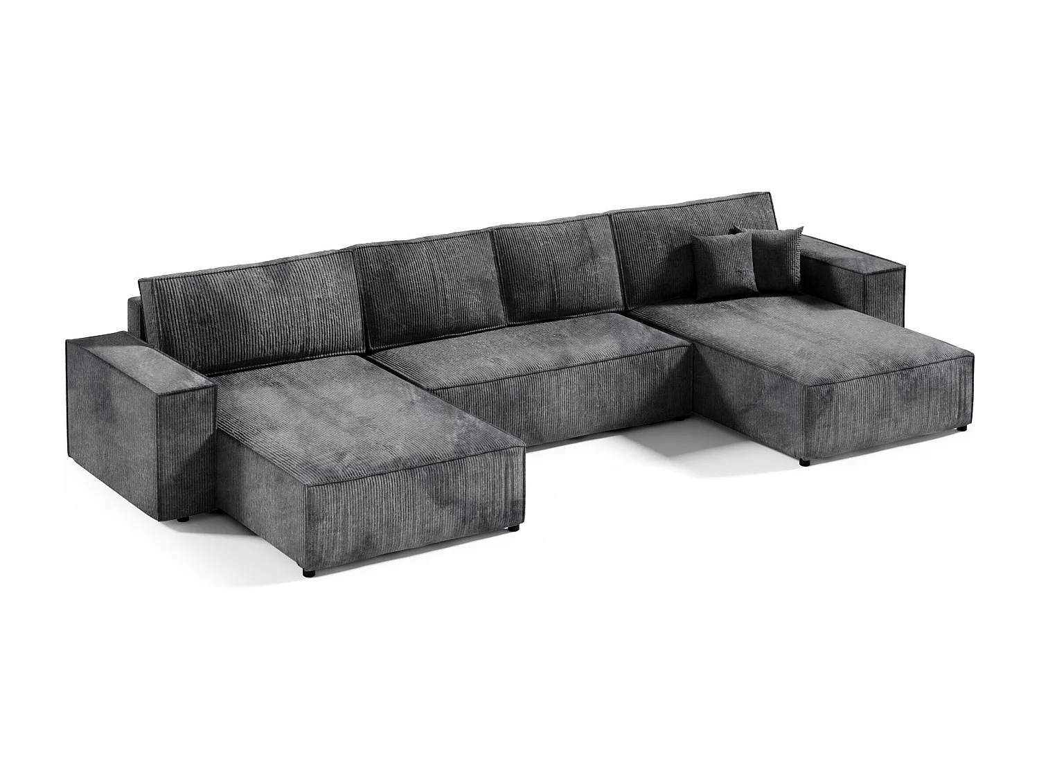 Canapé d'angle convertible MILLE U Noir