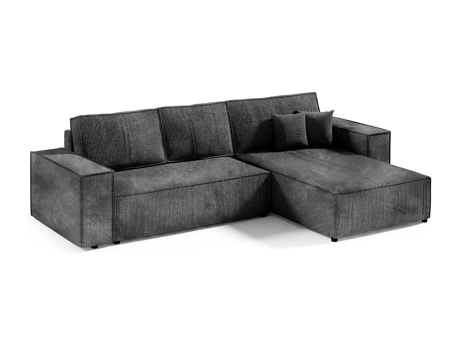 Ecksofa mit Schlaffunktion MILLE L Schwarz