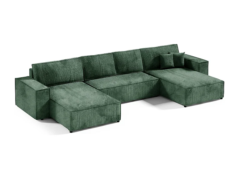 Ecksofa mit Schlaffunktion MILLE U Grüne