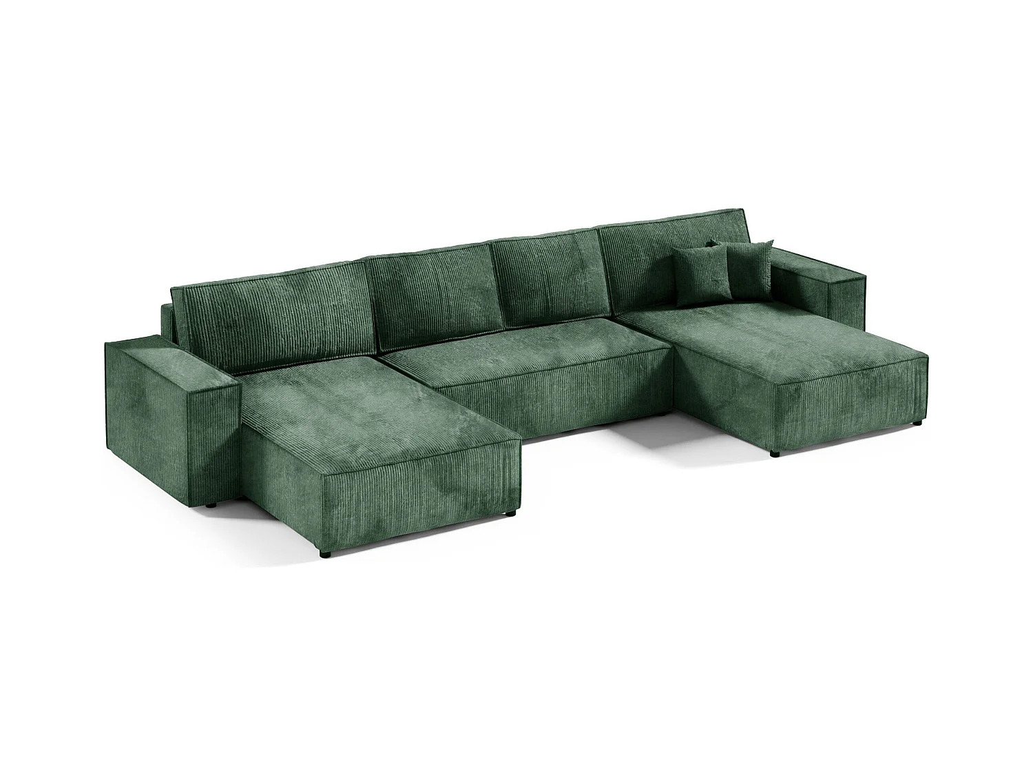 Hoekbankbed MILLE U Groen