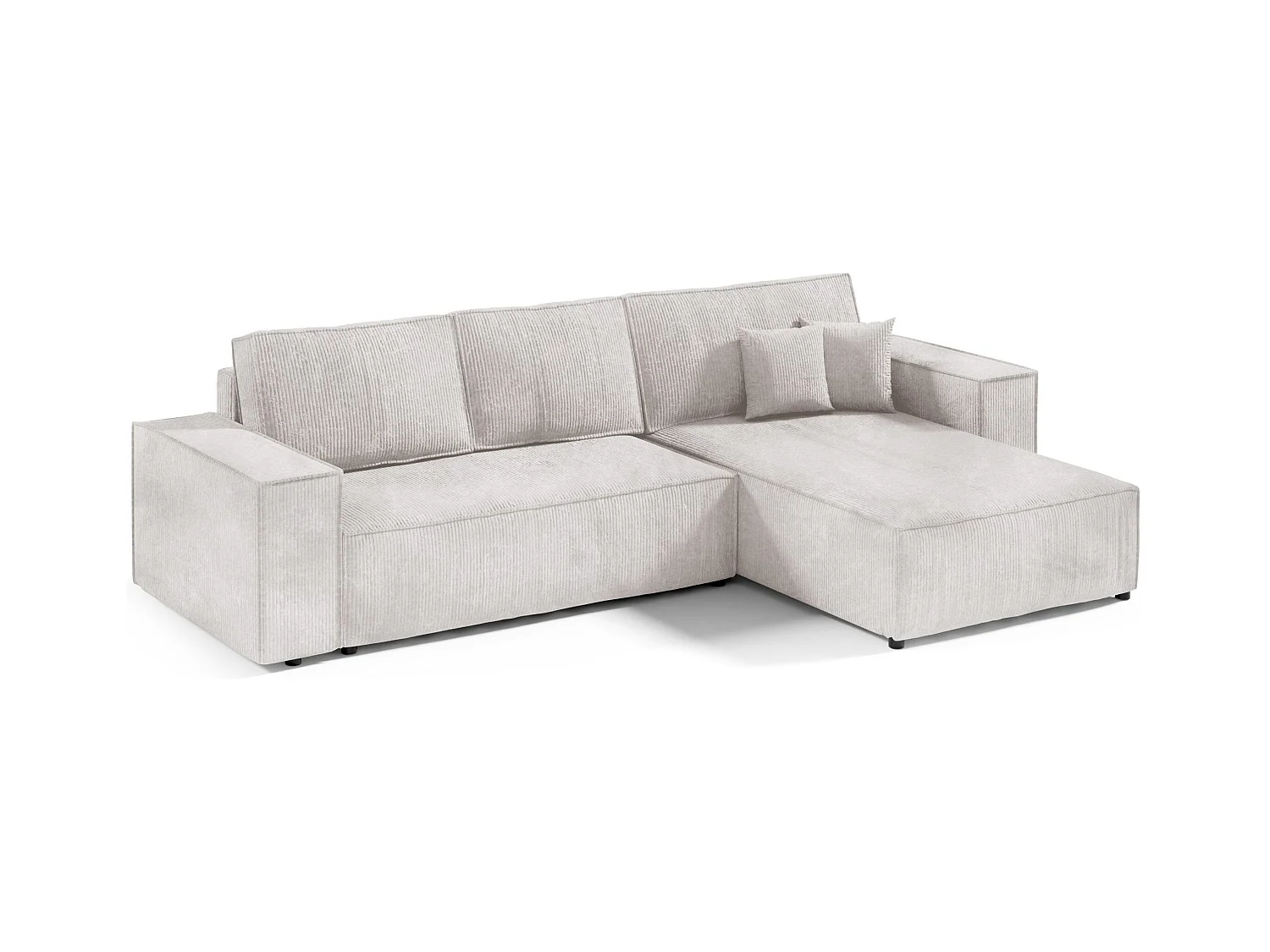 Canapé d'angle convertible MILLE L Creme
