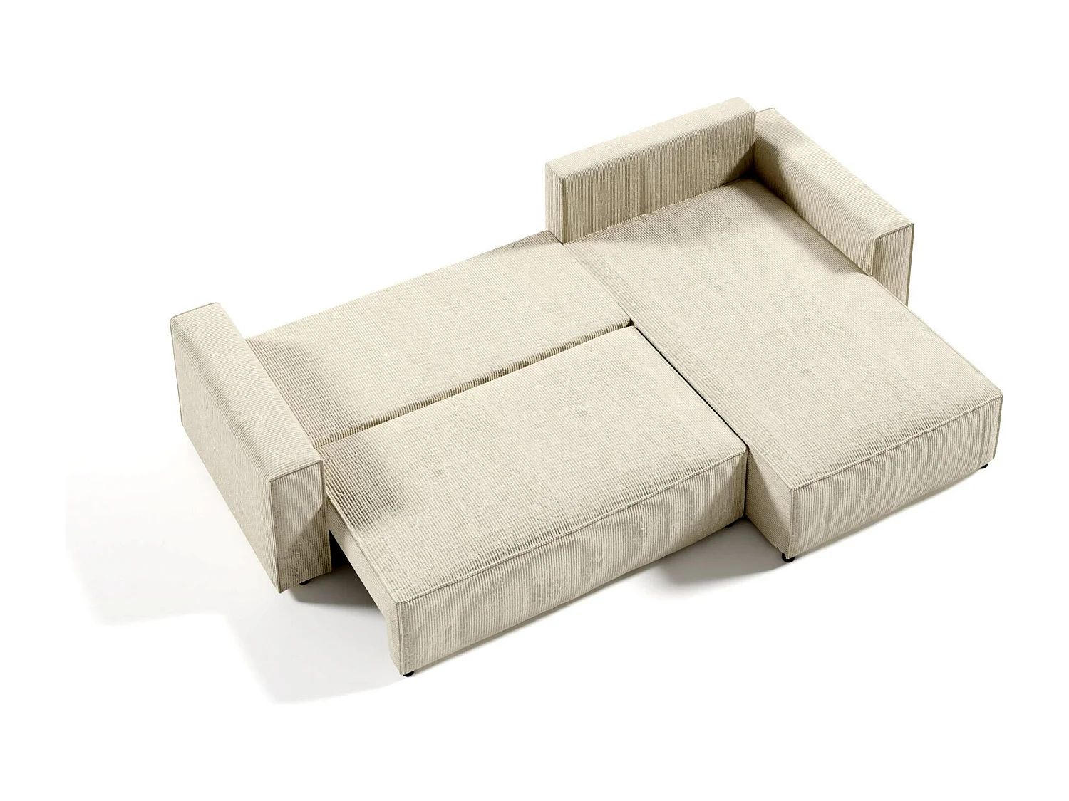 Canapé d'angle convertible MILLE L Creme