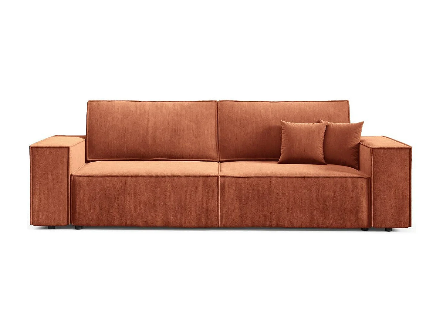 Schlafsofa mit Bettkasten MILLE Mini Orange