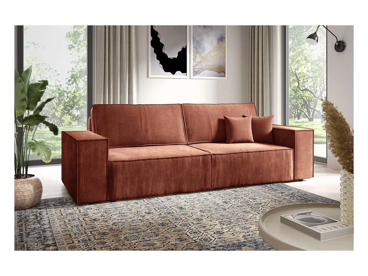 Slaapbank met opbergruimte MILLE Mini Oranje