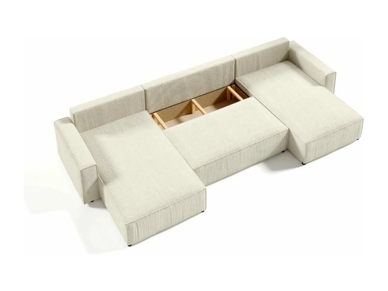 Canapé d'angle convertible MILLE U Creme