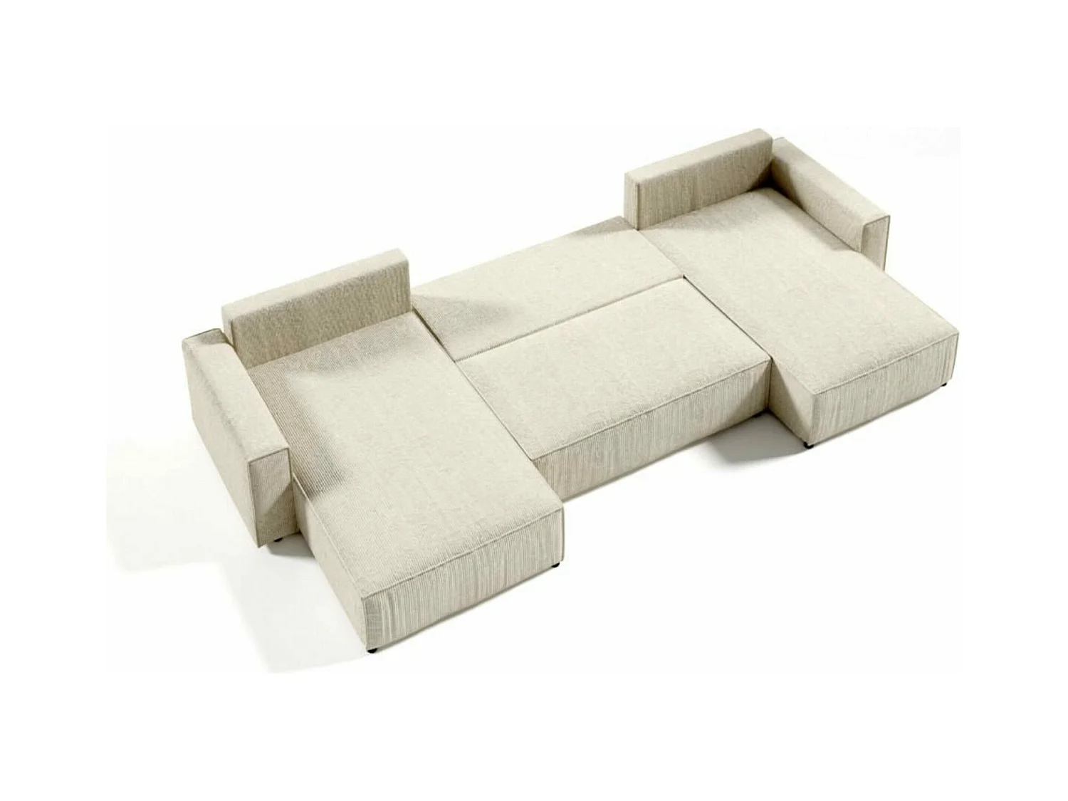 Canapé d'angle convertible MILLE U Beige