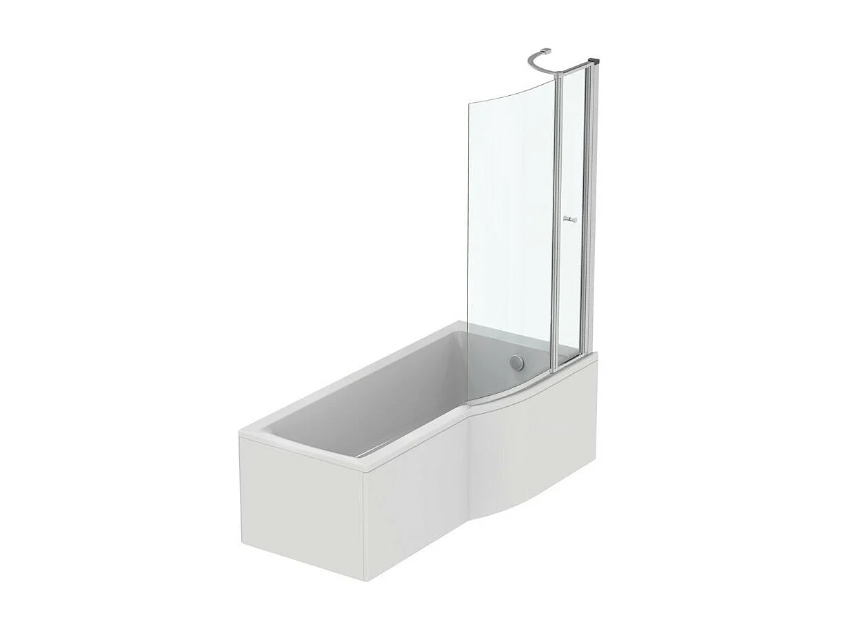 IDEAL STANDARD Baignoire Connect air 170 X 80 avec pare Bain, tablier frontal et lateral asymétrique droite